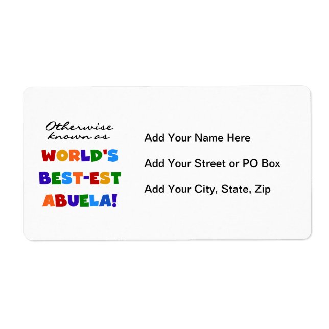 Andernfalls bekannt als Geschenke Gut-est Abuela (Vorne)