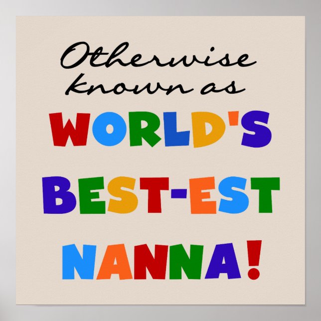 Andernfalls bekannt als Geschenke Gut-est Nanna Poster (Vorne)