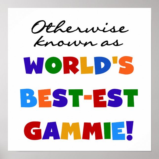 Andernfalls bekannt als T-Shirts Gut-est Gammie Poster (Vorne)