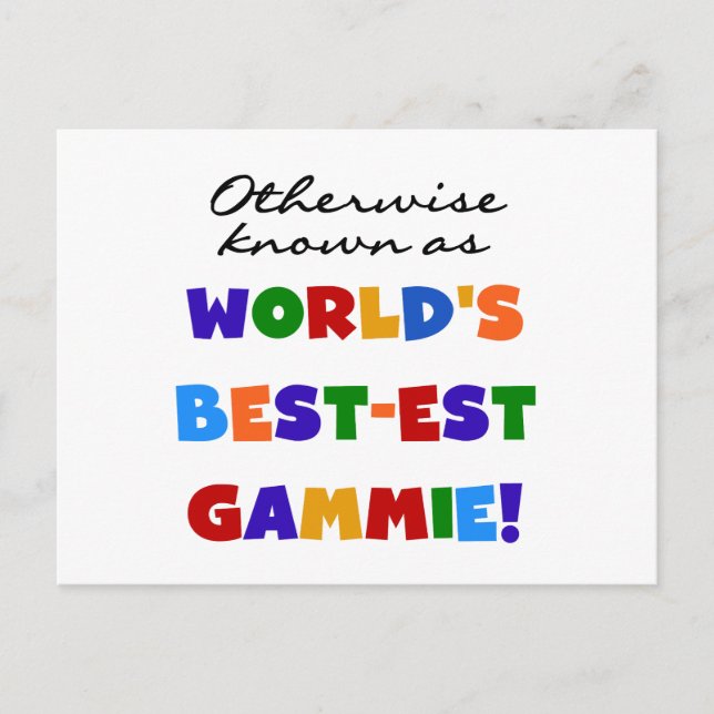 Andernfalls bekannt als T-Shirts Gut-est Gammie Postkarte (Vorderseite)