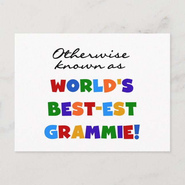 Andernfalls bekannt als T - Shirts Gut-est Grammie Postkarte (Vorderseite)
