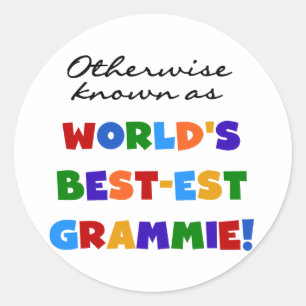 Andernfalls bekannt als T - Shirts Gut-est Grammie Runder Aufkleber