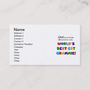 Andernfalls bekannt als T - Shirts Gut-est Grammie Visitenkarte