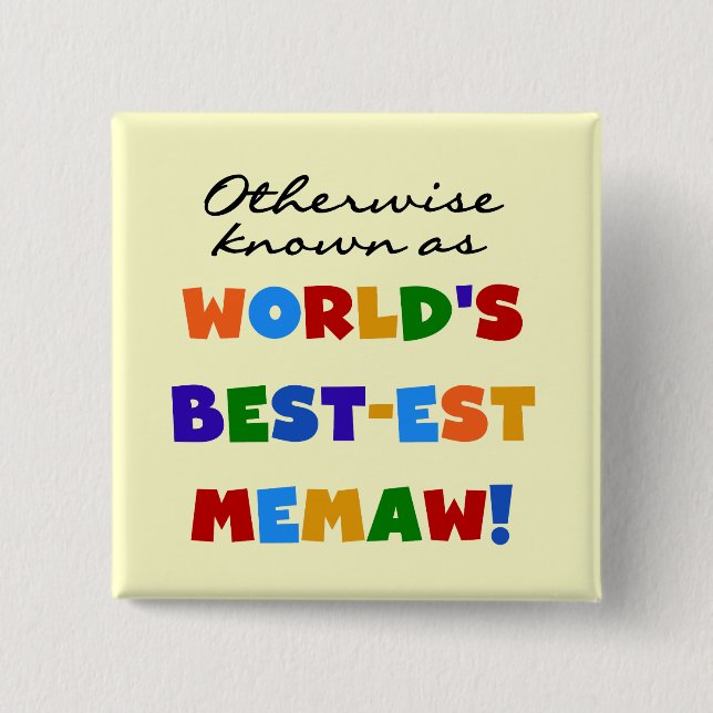 Andernfalls bekannt als T-Shirts Gut-est Memaw Button (Vorderseite)