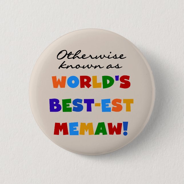 Andernfalls bekannt als T-Shirts Gut-est Memaw Button (Vorderseite)