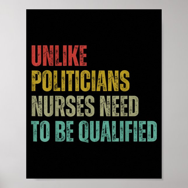 Anders als Liticians müssen Krankenschwestern qual Poster (Vorne)
