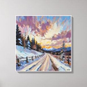 Anders Artistry* Eine schneebedeckte Straße Leinwanddruck