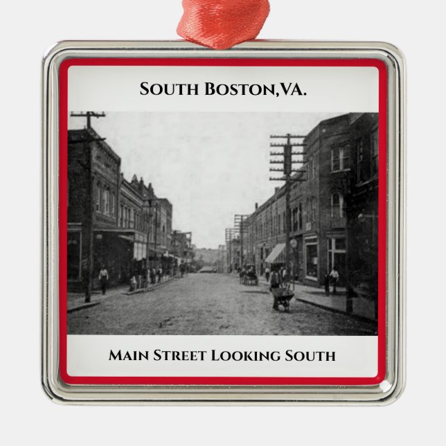 Anders Artistry*Main Street 1900*South Boston, VA. Ornament Aus Metall (Vorne)
