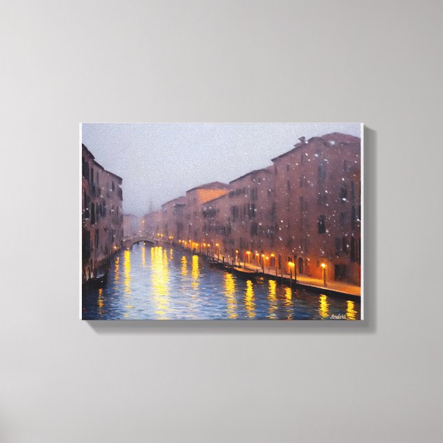 Anders Artistry*Schneefall im Canel2* Leinwanddruck (Vorderseite)