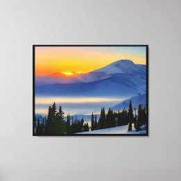 Anders Artistry* Sonnenaufgang auf den Bergen* Leinwanddruck