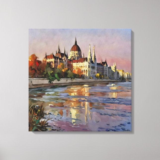 Anders Artistry"Sunset Over Budapest" Leinwanddruck (Vorderseite)