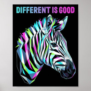 Anders ist gut Seltene Krankheiten Awareness Zebra Poster