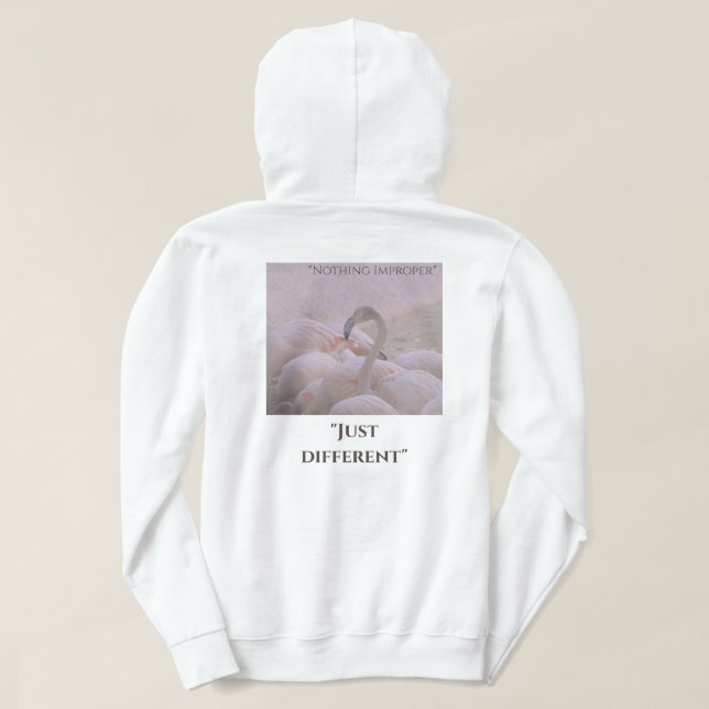 Anders ist nicht falsch hoodie (Design Rückseite)