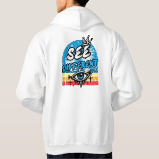 Anders Sehen Retro Grafik Hoodie