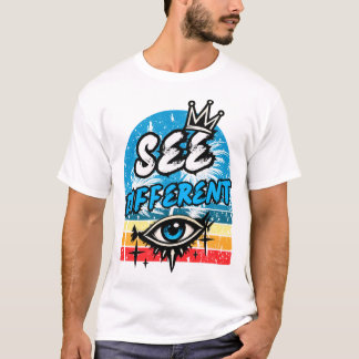 Anders sehen Retro Grafik T-Shirt