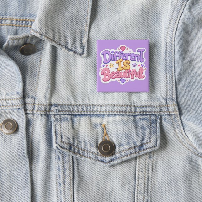 Anders Sein Ist Schön Cute Pastell Kawaii Kinder  Button (Beispiel)