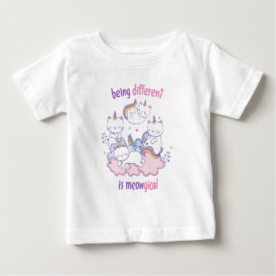 Anders zu sein ist meowgisch Lustige Einhorn-Katze Baby T-shirt