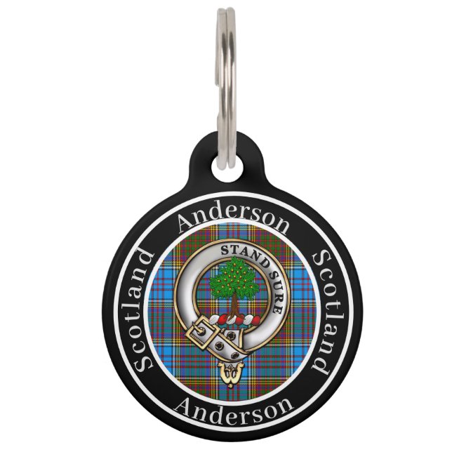 Anderson Abzeichen & Tartan Personalisiert People  Haustiermarke (Vorderseite)