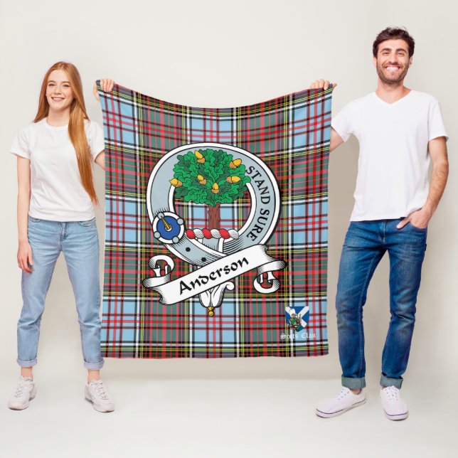 Anderson Ancient Clan Abzeichen Schotte Tartan Kar Fleecedecke (Beispiel)