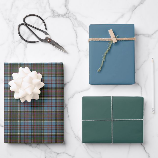 Anderson Ancient Original Scottish Clan Tartan Geschenkpapier Set (Vorderseite)