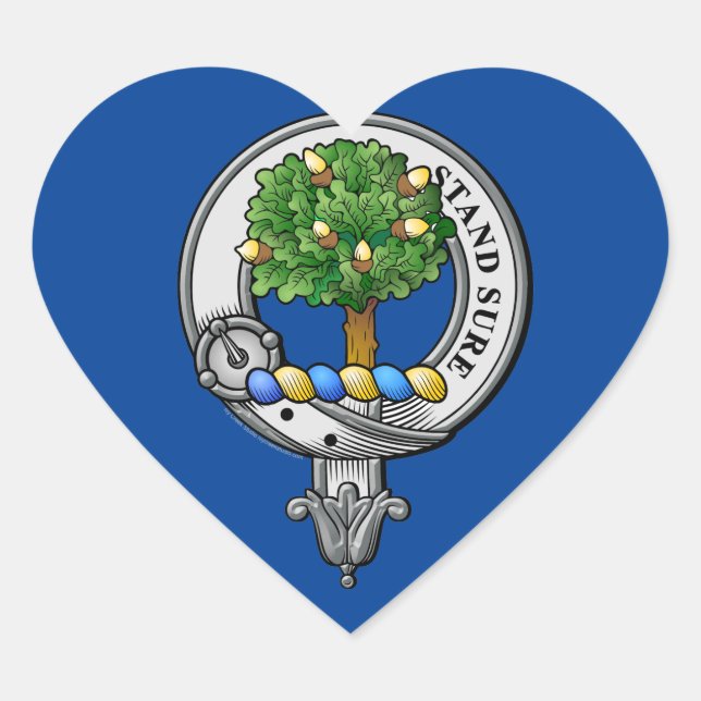 Anderson Clan Abzeichen Herz-Aufkleber (Vorderseite)