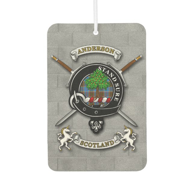 Anderson Clan Abzeichen & Schwerter Autolufterfrischer (Vorderseite)