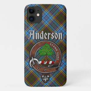 Anderson Clan Abzeichen & Tartan Phone Case