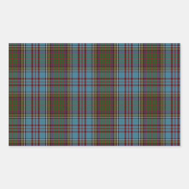 Anderson Clan Family Tartan Rechteckiger Aufkleber (Vorderseite)