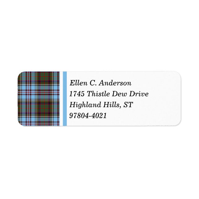 Anderson Clan Light Blue Scottish Tartan (Vorne)