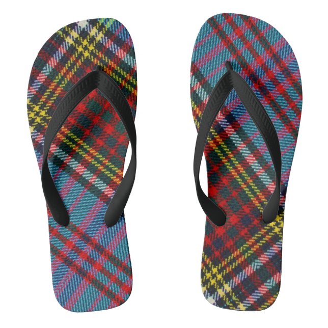 Anderson Clan Tartan Erwachsene Flip Flops, breite Flip Flops (Fußbett)