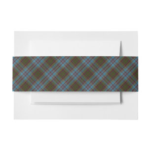 Anderson Clan Tartan Kariertes Muster Schottisch Einladungsbanderole