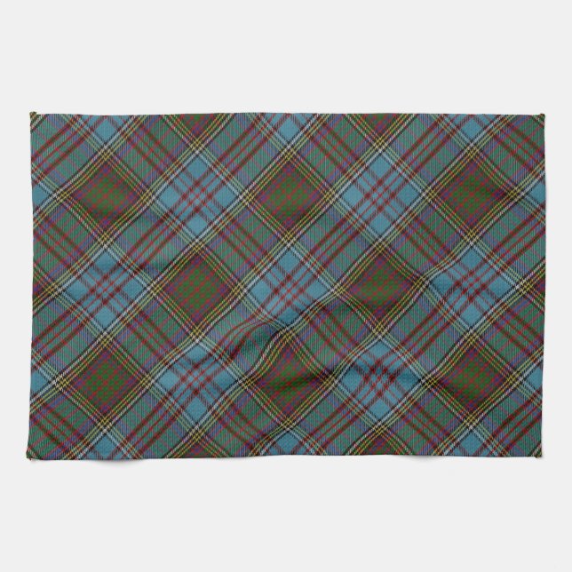 Anderson Clan Tartan Kariertes Muster Schottisch Geschirrtuch (Horizontal)