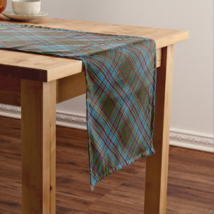 Anderson Clan Tartan Kariertes Muster Schottisch Kurzer Tischläufer