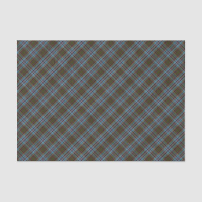 Anderson Clan Tartan Kariertes Muster Schottisch Seidenpapier (Vorderseite)