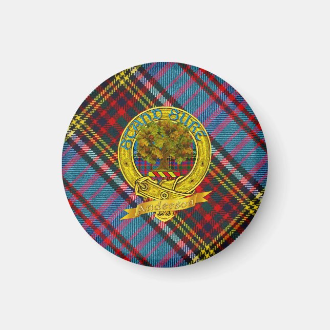 Anderson Clan Tartan & Motif Magnet (Vorne)