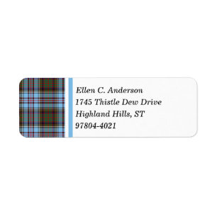 Anderson-Clanhellblauer schottischer Tartan