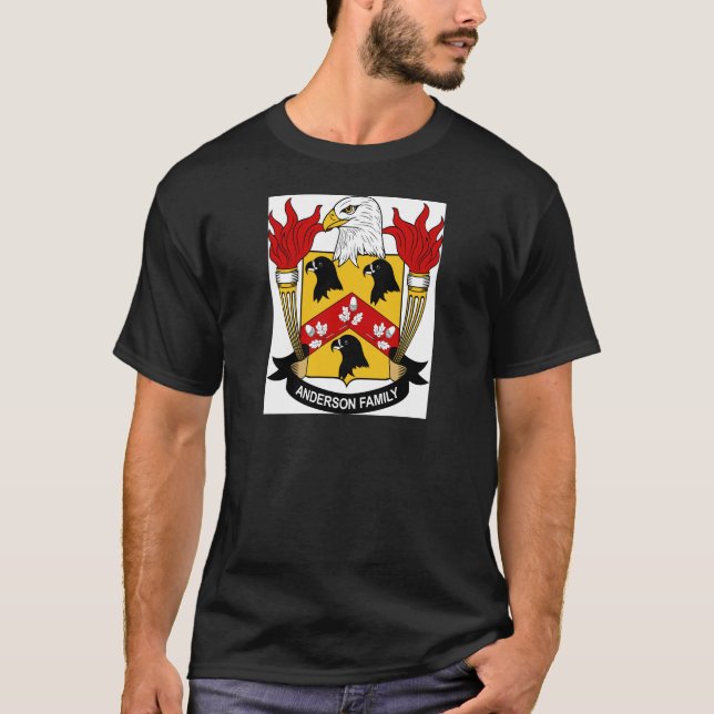 Anderson-Familien-Wappen T-Shirt (Vorderseite)