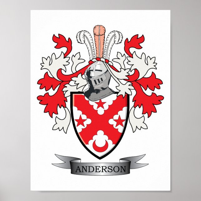 Anderson Familienwappen Coat of Arms Poster (Vorne)