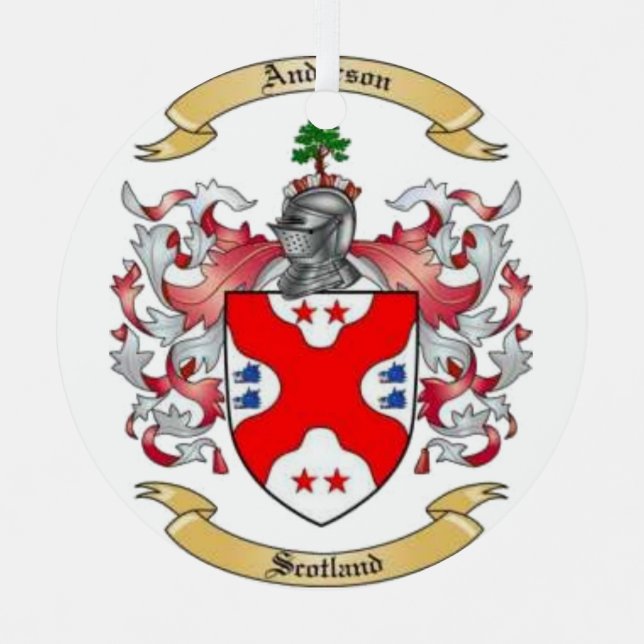 Anderson Familienwappen* Keramik Ornament Aus Metall (Vorderseite)