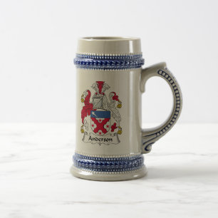 Anderson-Familienwappen Stein Bierglas