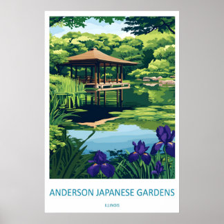 Anderson Japanese Gardens Park Ski Reise National Poster