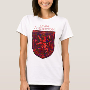 Anderson of Kinnelieber Red Tartan Scottish Karier T-Shirt