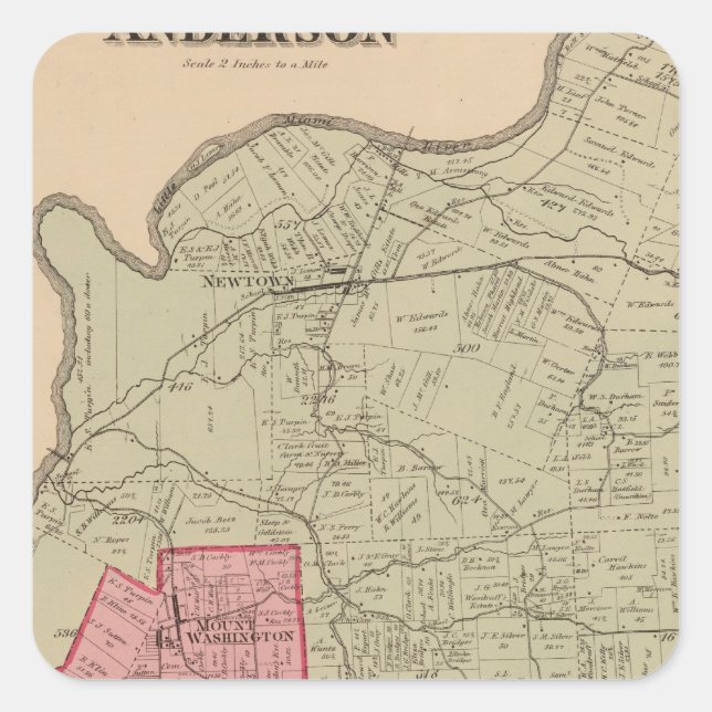 Anderson, Ohio Quadratischer Aufkleber (Vorderseite)