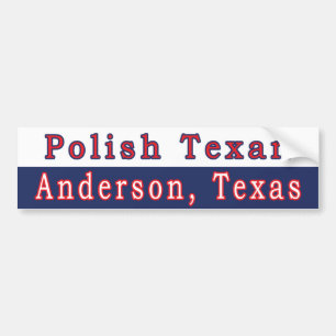 Anderson Polish Texan Autoaufkleber
