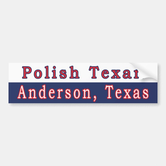 Anderson Polish Texan Autoaufkleber (Vorne)