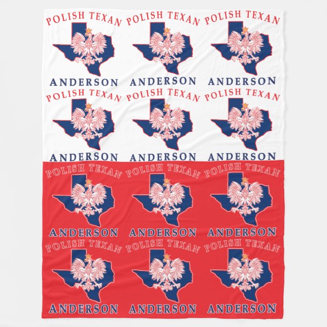Anderson Polish Texan Large Fleece Blanket (Vorderseite)