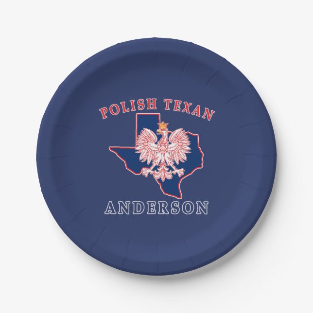 Anderson Polish Texan Pappteller (Vorderseite)