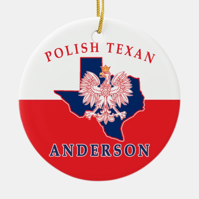 Anderson Polish Texan Round Ornament (Vorne)