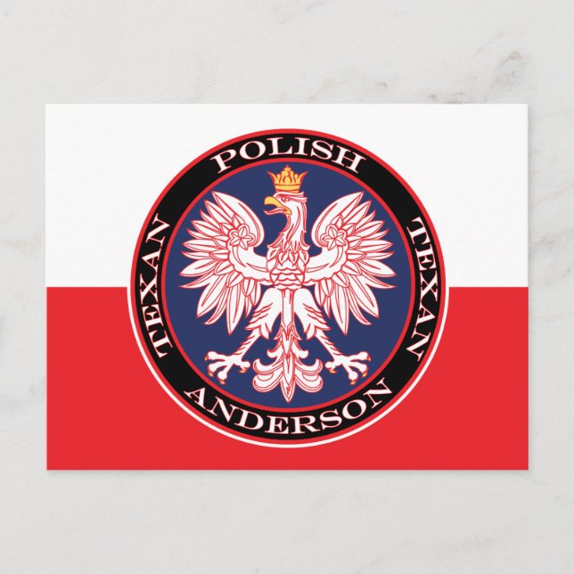 Anderson Round Polish Texan Postkarte (Vorderseite)