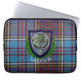 Anderson Scottish Clan Tartan und Wappen Laptopschutzhülle